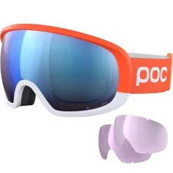 POC Fovea Mid Clarity Comp+ Flo Orange/hydro White/spektris Blue + 2 Reserve Lenzen