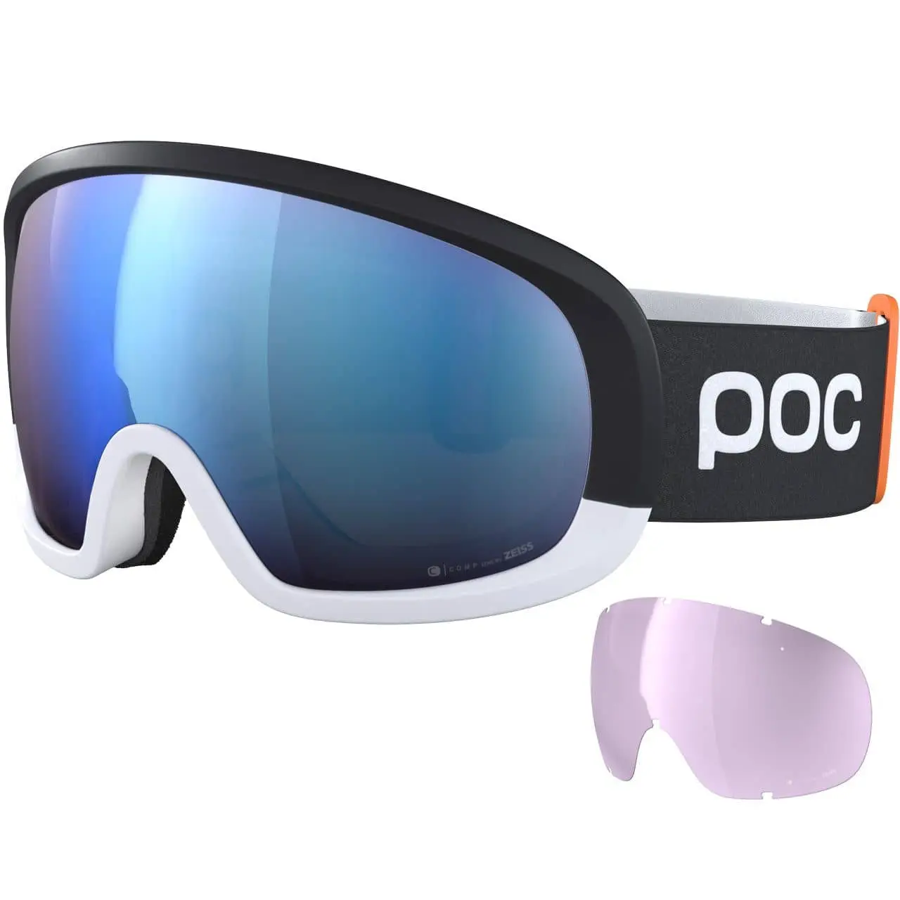 POC Fovea Mid Clarity Comp Ura Black/hydro White/spektris Blue + Reserve Lens 3 POC Fovea Mid Clarity Comp Ura Black/hydro White/spektris Blue + Reserve Lens
