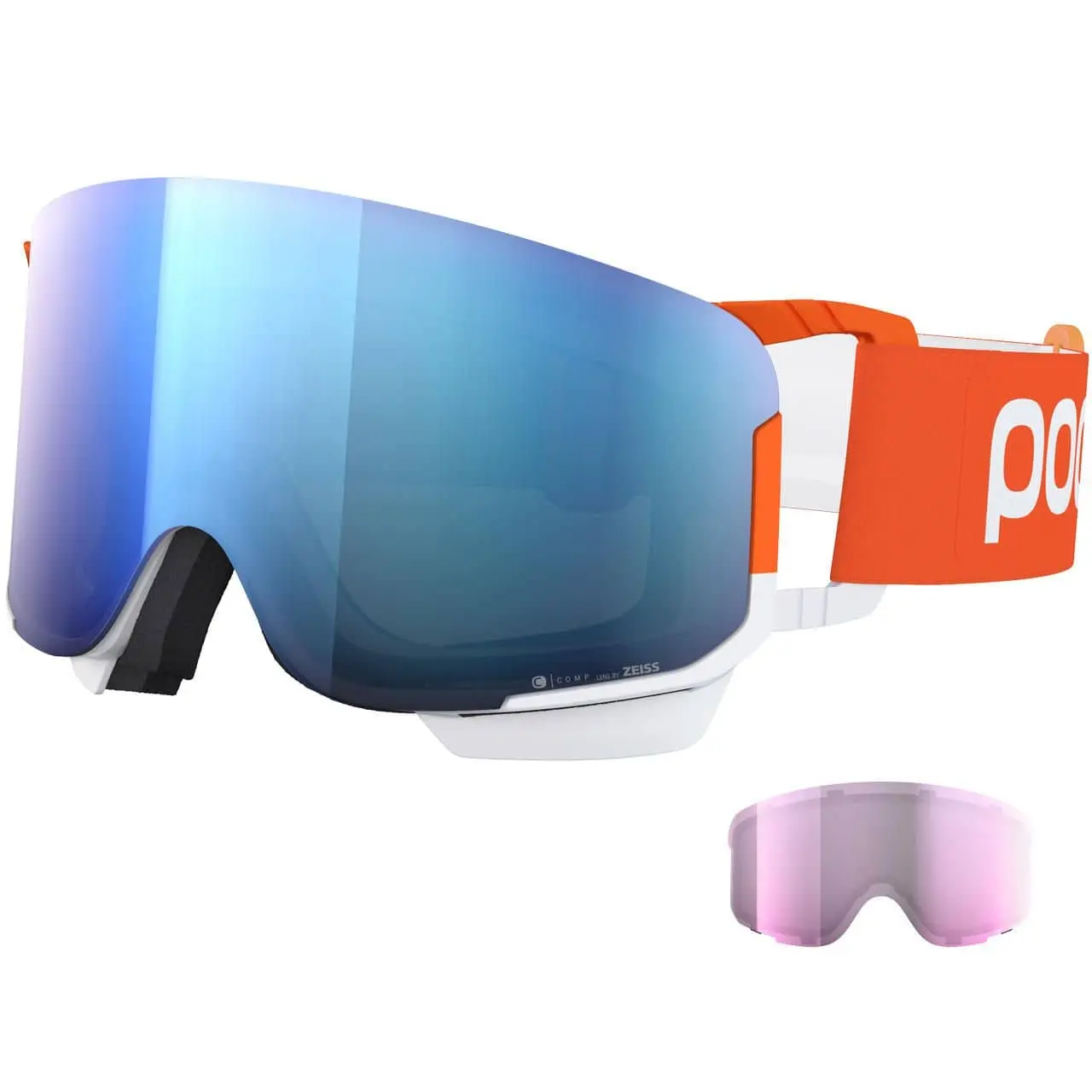 POC Nexal Mid Clarity Comp Fluorescent Orange/hydrogen White/spektris Blue + Reserve Lens 3 POC Nexal Mid Clarity Comp Fluorescent Orange/hydrogen White/spektris Blue + Reserve Lens