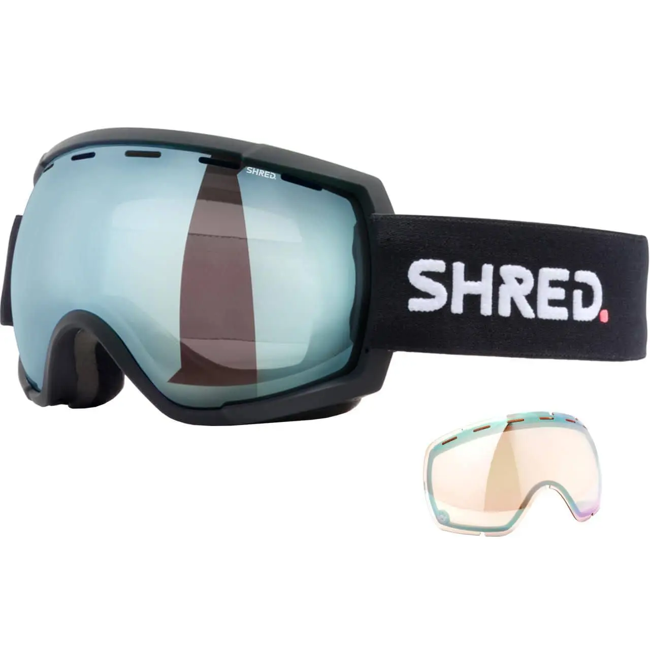 Shred Rarify Black CBL 2.0 Deep Blue Mirror + Reserve Lens 3 Shred Rarify Black CBL 2.0 Deep Blue Mirror + Reserve Lens